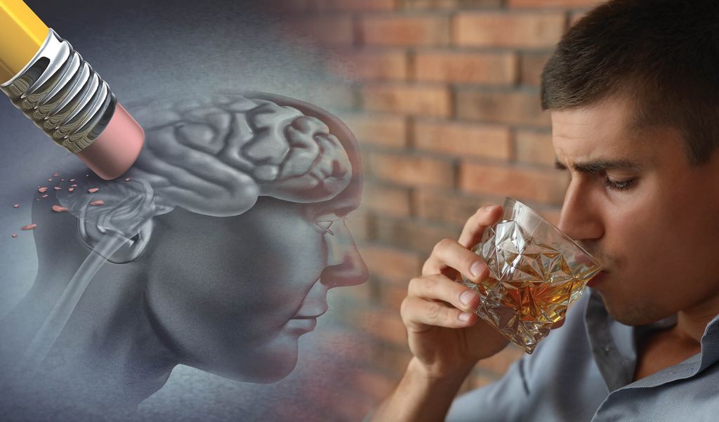 алкоголь стирает мозг мужчины